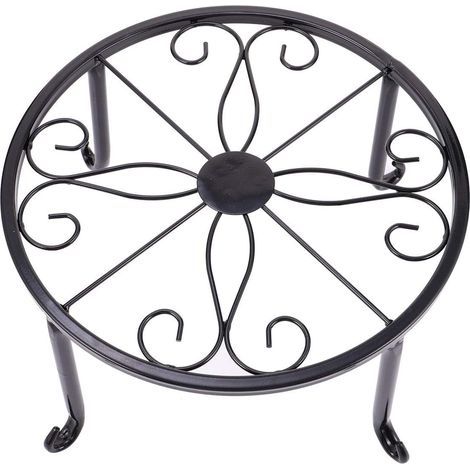 Blumenständer aus Metall, Blumentopfständer, Pflanzenständer, Blumenhocker, schwarzer Pflanzenständer, Blumenregal aus Eisen (1/5)