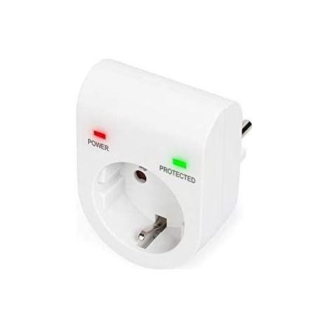 Parasurtenseur avec alimentation et prise de sécurité protégée par LED, 16 A, 3.500W, TÜV-GS, CE-LVD, blanc (1/5)