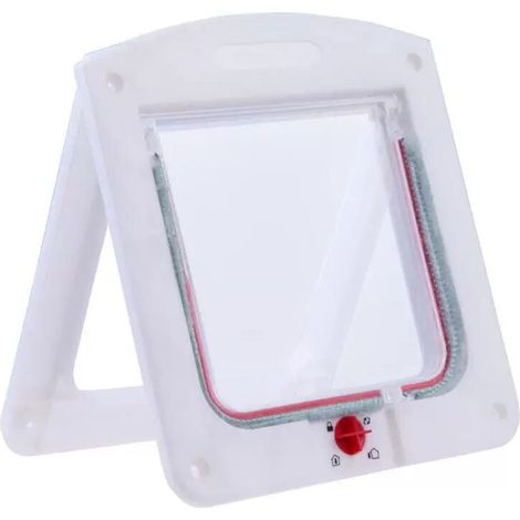 Katzenklappe für Katzen und kleine Hunde, mit Mikrochip-Tür und 4 Verriegelungsoptionen, einfach zu installieren und zu bedienen (24 cm 20 cm 3 cm) (1/4)