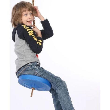 Balançoire pour enfants en plastique balançoire extérieure disque fileté disque suspendu jouet éducatif corde d'escalade équipement (1/3)