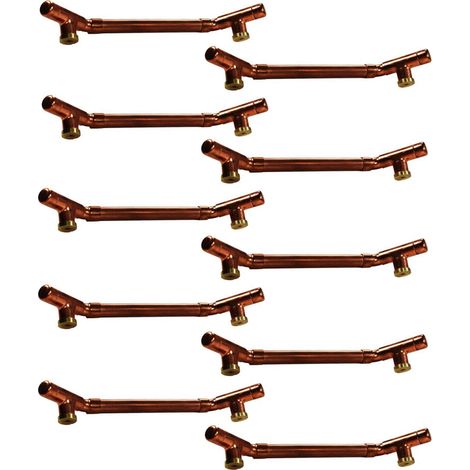 Lot de 10 Poignées élégantes en Cuivre - Entraxe 160 mm - Ø12 - Arcanaute (1/3)