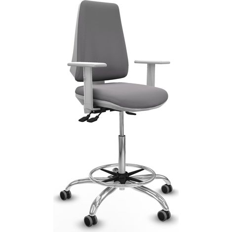 Hocker piqueras y crespo Elche graues Kunstleder verstellbar (1/2)