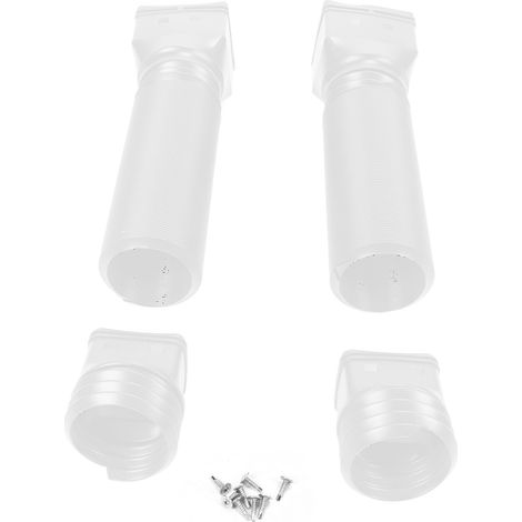 Rallonge de descente de gouttière extensible 2 tuyaux souples blancs pour transfert d'eau de pluie (1/5)