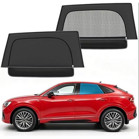 Moustiquaires de Voiture pour Q3 2019-2025 Pare-Soleil pour Vitres Latérales Arrière Protection UV Anti-Insectes et Anti-Moustiques (1/5)