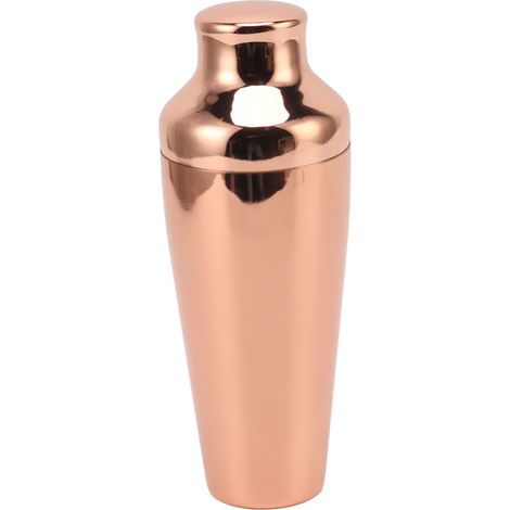 Shaker à cocktail en acier inoxydable 304, style français, pour boissons mélangées, couleur or rose. (1/5)