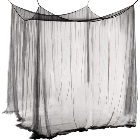 Ciel de lit Moustiquaire Baldaquin à Quatre Portes, Polyester Grande Moustiquaire pour Lits Simples et Doubles - Intérieur et Extérieur - 210x240x190cm (1/5)