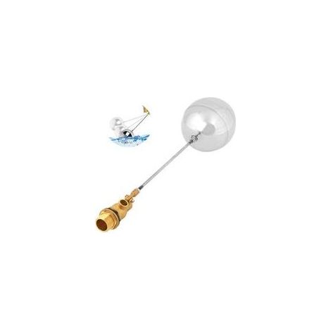 Robinetterie flottante DN20, raccord fileté G3/4″, vanne à flotteur avec boule en plastique pour capteur de niveau d’eau, idéale pour piscines, réservoirs et systèmes d’irrigation (1/4)
