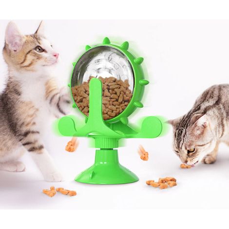 Moulin à vent rotatif à 360 degrés pour nourrir les jouets pour animaux de compagnie, distributeur de collations pour la transformation des aliments