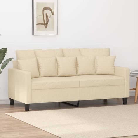2-Sitzer-Sofa Creme 140 cm Stoff vidaXL