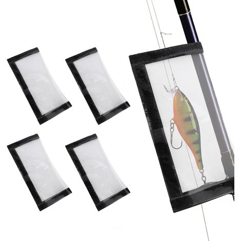 piezas de fundas transparentes para señuelos, protectores para cebo, guantes, protectores de almacenamiento de anzuelos, protector de mango de perca para mantener a los pescadores seguros pescando con (1/5)