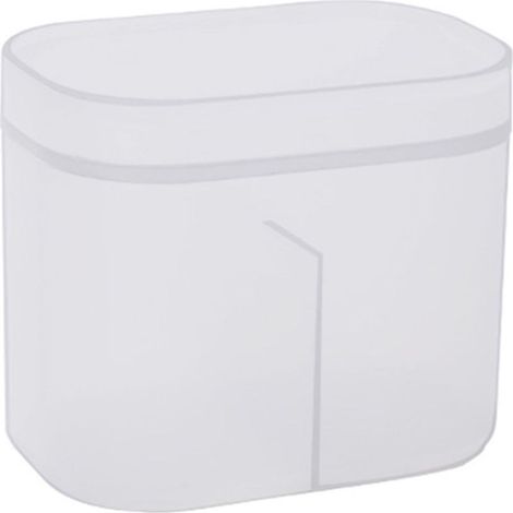 Boîte à cotons-tiges 2 compartiments avec couvercle, porte-cotons en plastique anti-poussière, organisateur multifonction pour salle de bain (1/5)