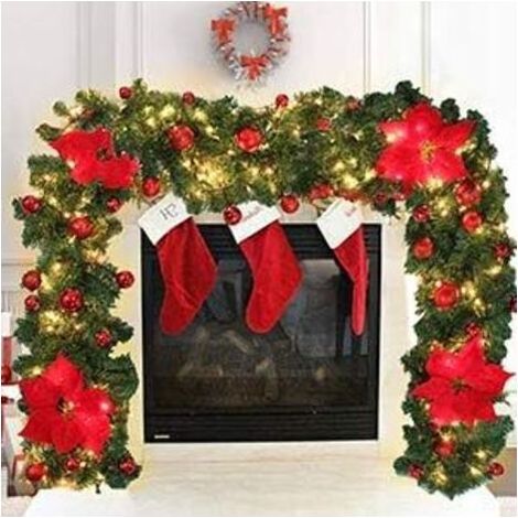 Aiducho – 270 cm Lichterkette für Weihnachten – Realistische PVC-Dekoration – Für den Innen- und Außenbereich – Kompatibel mit 3 AA-Batterien (1/5)