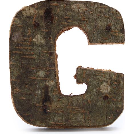 Lettre d'écorce rustique - "G" - 7 cm- Vendu par 1