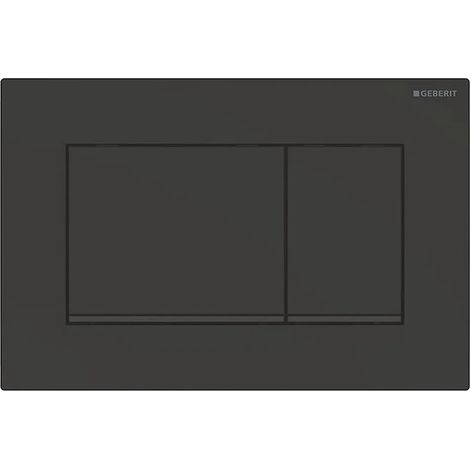 Placca di comando Geberit Sigma30 nero opaco con inserto nero lucido (1/4)