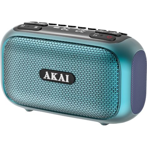 Radio Akai APR-700 2×3 W RMS Bluetooth 5.3 FM USB microSD RGB verde (1/5)
