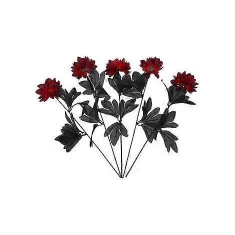 Compatible avec 5 bouquets de dahlias artificiels à longues tiges, fleurs artificielles décoratives (1/3)