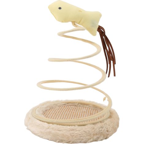 Jouet pliable pour chat, plaque à ressort, haute élasticité, Stable, interactif avec Base à gratter pour poissons d'intérieur (1/5)