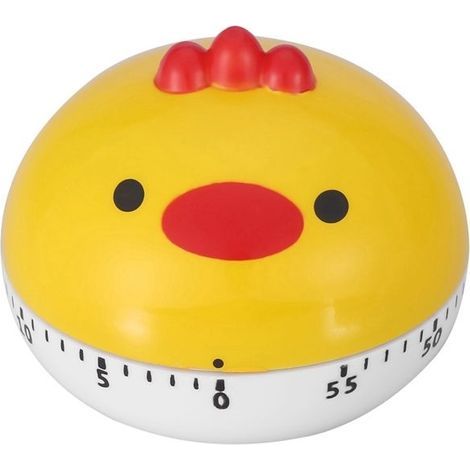 Timer da cucina (giallo) - GIGICIAL - Pollo giallo - Meccanico - 55-60 minuti - ABS resistente (1/5)