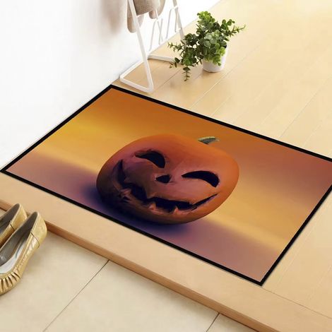 Tapis De Sol Halloween - 40 x 60 cm - En Polyester - Anti-dérapant - Pour Entrée Couloir Cuisine Salle De Séjour (1/4)