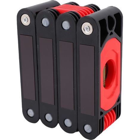 Outil de nivellement pliable multi-angle magnétique avec 4 bulles pour les projets de menuiserie à domicile