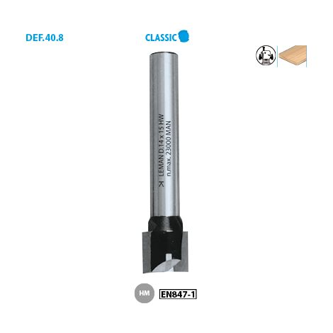 Fraise à rainer carbure 408 D18 mm longueur utile 12mm - LEMAN (1/2)