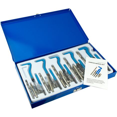 Kit riparazione filetti 131 pz elicoidi maschi ripristina filettature (1/5)