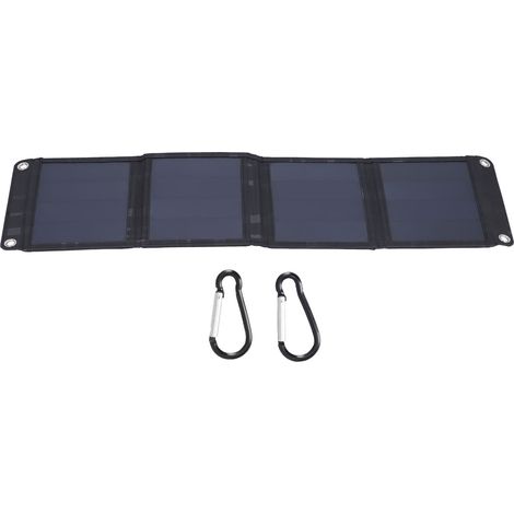 Solar Charger 15W Foldable Portable Waterproof Solar Power Bank with Fixing Buckles for Smart Phones Tablets Cameras