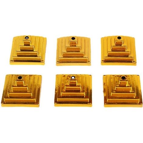 10pcs（carré）-Base dorée - Base de drapeau de qualité supérieure (1/3)
