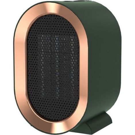 Mini termoventilatore portatile in ceramica per bagno, silenzioso, elettrico, per casa e ufficio, 1200W, verde
