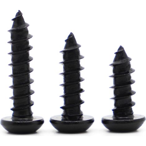 20/50 pièces M2 M2.5 M3 Longueur 4–30 mm Vis à tête hexagonale creuse noire tôle 8.8 ronde en acier