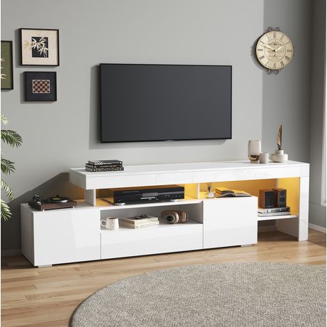 TV Möbel Sideboard Aufbewahrung 192 cm LED Weiß HAVRYA (1/5)