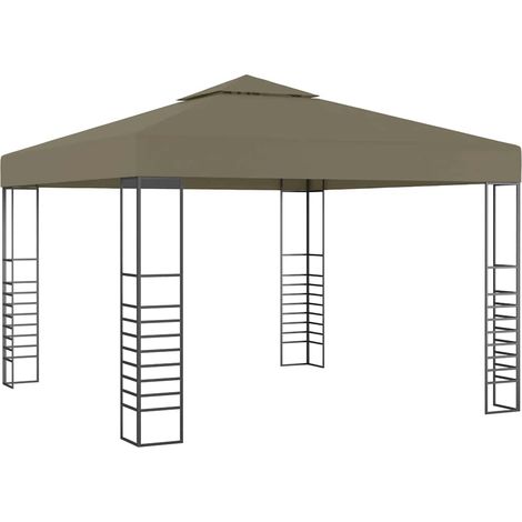 Chapiteau de jardin 3x3 m Taupe 180 g/m² (1/5)