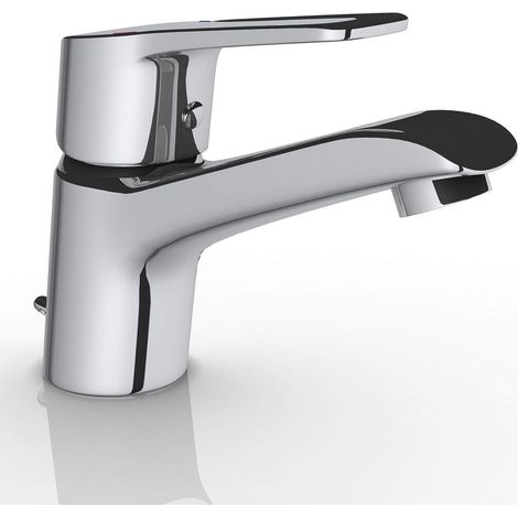 Grifería Para Lavabo MINKUROW En Latón Cromado. Grifo De Baño, Agua Fría Y Caliente, Grifo De Baño Clásico, Mezclador Monomando De Lavabo (1/5)
