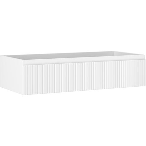 Mexen Rivel mobile bagno sottolavabo 100 cm, 1 cassetto, scanalato, bianco opaco - 91A20-10023-1-BF01 (1/5)