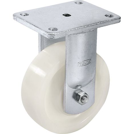 Roulette pivotante, chape et platine en acier mécano-soudé, zingué bleu TENTE 9688TOP125P63 (1/4)
