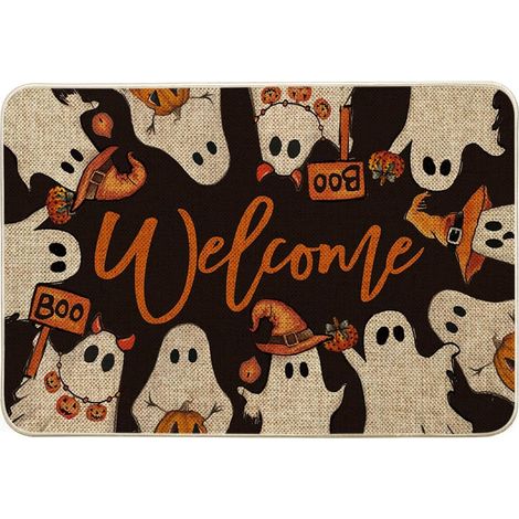 Paillasson Halloween Fantômes Boo Citrouilles Welcome 40x60 cm (1/5)