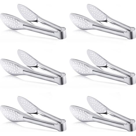 Pinces à buffet 6 pièces, couverts en acier inoxydable, couverts de 23 cm