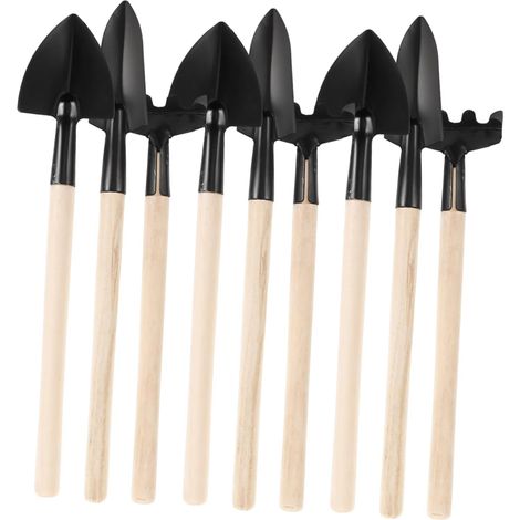 9pièces Pelle de Jardin et Râteau à Terre Outils de Jardinage pour Planter des Fleurs Outils Portables pour Désherbage Rempotage Couleur Aléatoire (1/5)