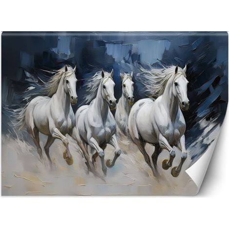 Fototapete Pferd Tiere Weiß 100x70 cm
