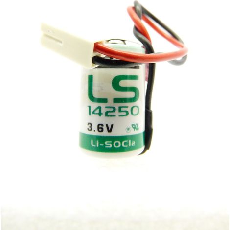 Pile lithium 3.6V 1200mAh – Format 1/2AA avec connecteur – Autodécharge 1% par an – Compatible automate SIEMENS – Saft (1/2)