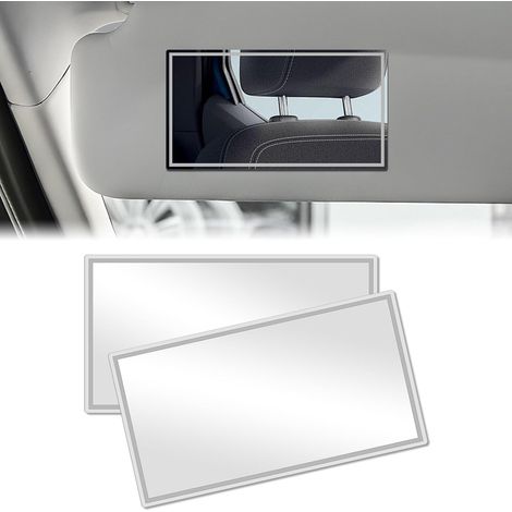 Kosmetikspiegel fürs Auto, 2 kleine Auto-Schminkspiegel, Sonnenblendenspiegel fürs Auto, selbstklebender Schminkspiegel, HD-Spiegel für Autos und Badezimmer (1/5)