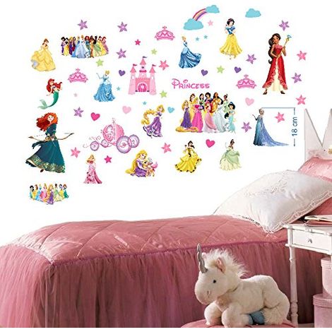 Stickers Muraux pour Chambre Garçons et Filles Mural Stickers Muraux Art Papier Peint Stickers pour Pépinière 70 cm x 35 cm x 2 Feuilles Vinyle (1/2)