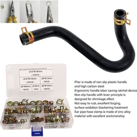 Coffret de 60 pièces comprenant un collier de serrage et une pince. (1/5)
