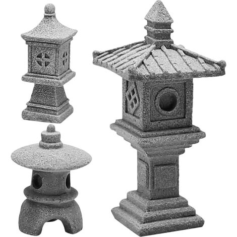 Pagode aus Stein als Gartenlaterne mit feiner Handwerkskunst