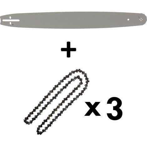 22 Zoll (55 cm) Schwert mit 3 Ketten 0.325/1.5/85 Treibglieder für Kettensäge