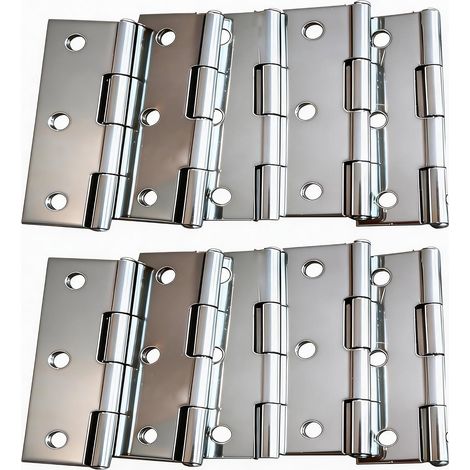 10 Stück Türscharniere aus Edelstahl für Wohnmöbel, lang, 55 mm x 34 mm (1/5)