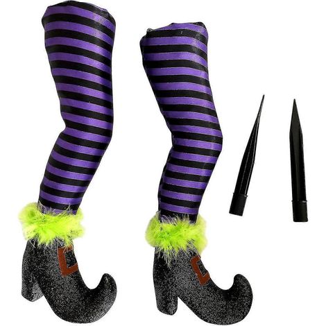 Halloween-Dekoration: Prothesenbein einer Hexe für den Garten (1/5)