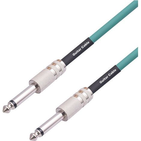 Convient pour les câbles de connexion d'instruments de guitare, les câbles de connexion de guitare électrique, les câbles de connexion mono, prise jack 6,35 mm, convient pour l'équipement audio de gui (1/5)