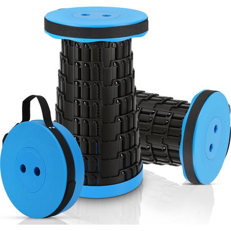 Wolketon Tragbarer Klappstuhl Kompakt Leichte Teleskop 150kg Outdoor Klapphocker Tragbar.Blau (1/5)