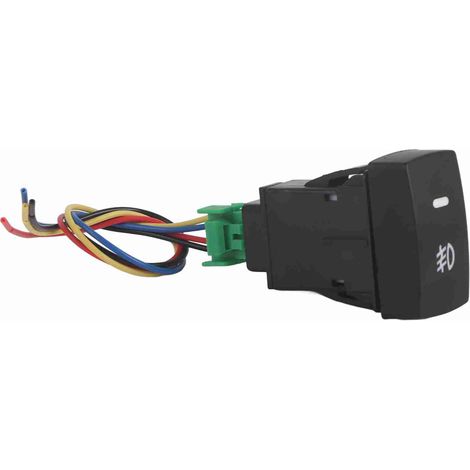 Interrupteur à bouton-poussoir, interrupteur d'antibrouillard en plastique fiable pour les accessoires de voiture (1/5)